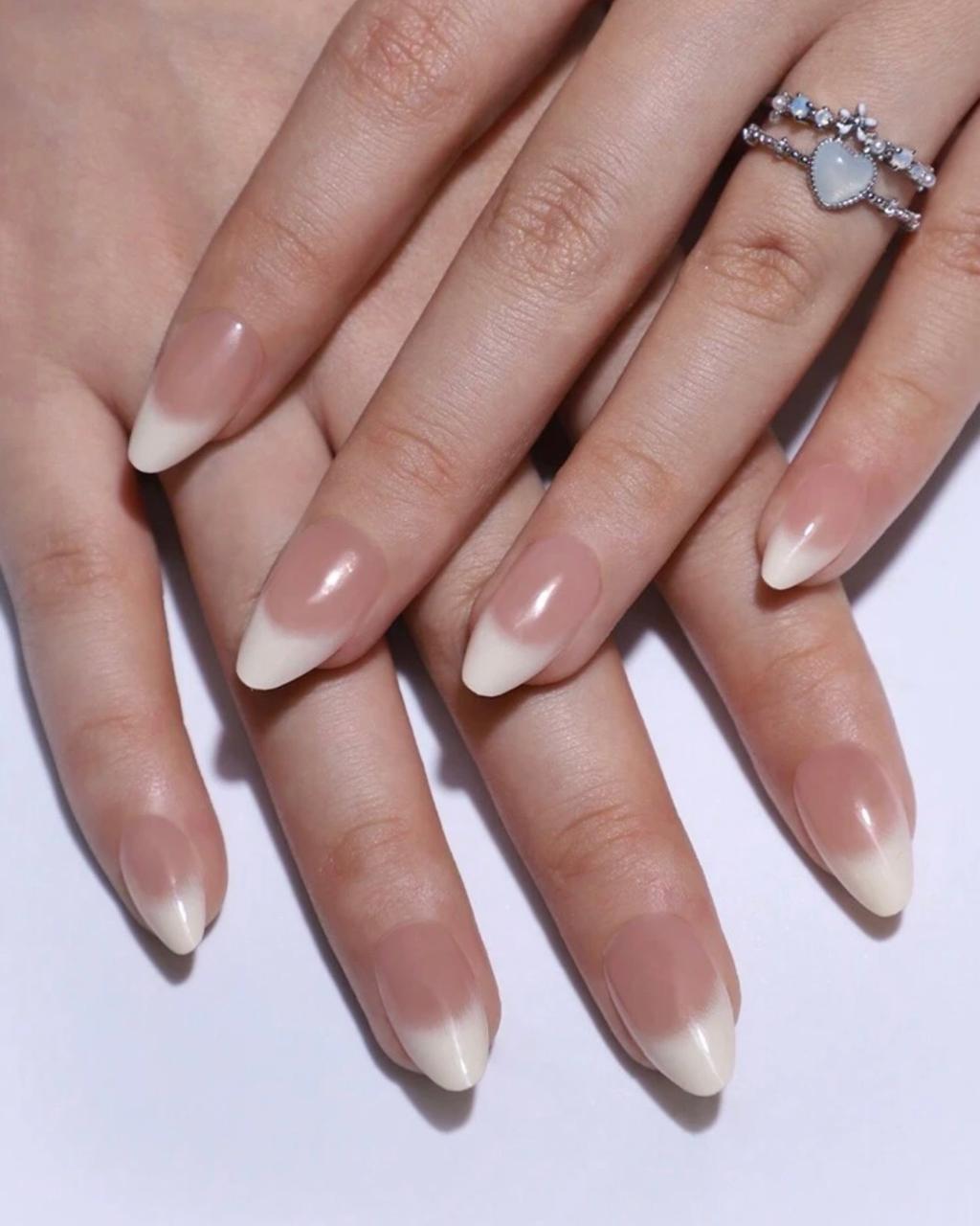 Milky Realistic Nails