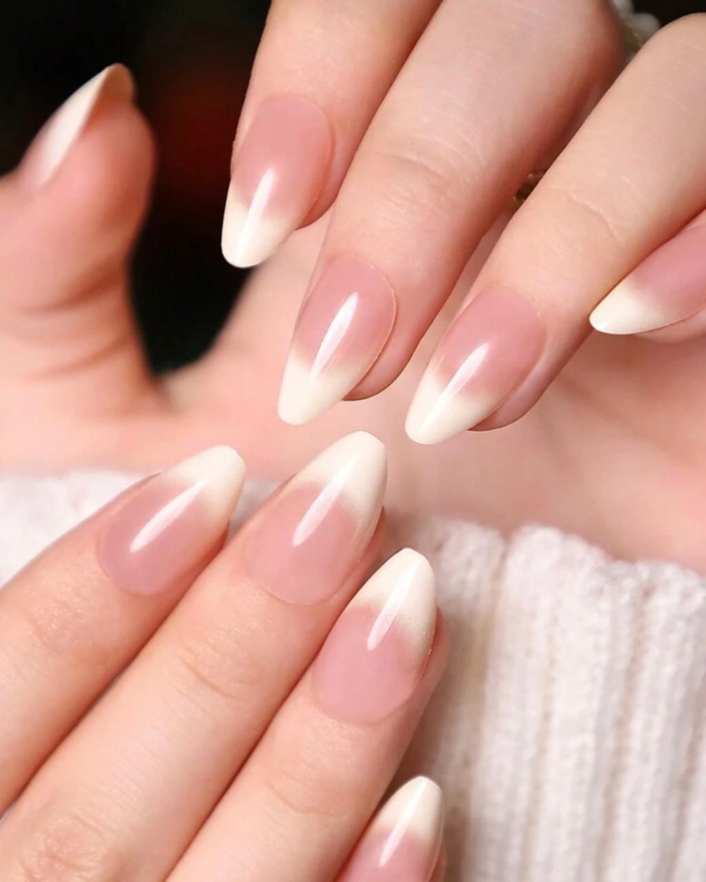 Milky Realistic Nails